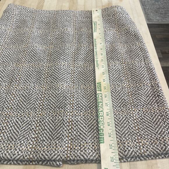 Y2K J Crew Skirt Womens Brown Tweed 45% Wool Pencil Corpcore Career VTG 14 - Picture 4 of 6